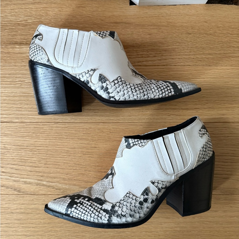 Urban Outfitters Snake Skin Ankle Boots